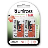 Uniross HYBRIO 1.2V Ni-MH akkumulátor, AA (ceruza), 2500 mAh, 4 db/bliszter