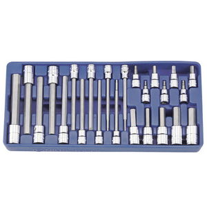 Genius Tools BS-3424H 3/8"-os és 1/2"-os imbusz rátűzőkulcs készlet, colos, 24 részes termék fő termékképe