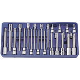 Genius Tools BS-3424T 3/8"-os és 1/2"-os torx rátűzőkulcs készlet, 24 részes