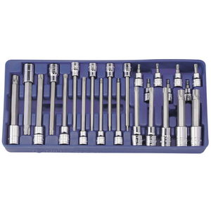 Genius Tools BS-3424T 3/8"-os és 1/2"-os torx rátűzőkulcs készlet, 24 részes termék fő termékképe