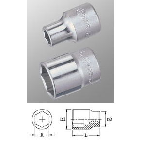 Genius Tools 423808 1/2"-os 6 lapú dugókulcs fej, 8 mm termék fő termékképe