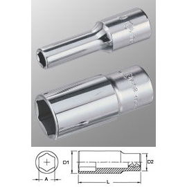 Genius Tools 427815 1/2"-os 6 lapú dugókulcs fej, hosszított kivitel, 15 mm termék fő termékképe