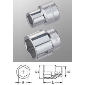 Genius Tools 625250 3/4"-os 6 lapú dugókulcs fej, 50 mm termék fő termékképe