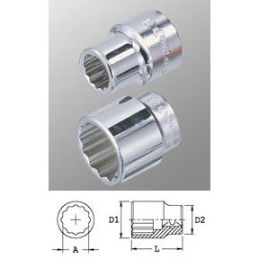 Genius Tools 635232 3/4"-os 12 lapú dugókulcs fej, 32 mm termék fő termékképe