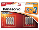 Panasonic LR03PPG/8BW 5+3F PRO POWER alkáli tartós elem, AAA (micro), 8 db/bliszter