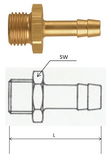 (T1411M) G 1/4, 11 mm csatlakozású külső menetes tömlővég