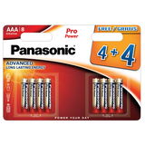 Panasonic LR03PPG/8BW 4+4 PRO POWER alkáli tartós elem, AAA (micro), 8 db/bliszter