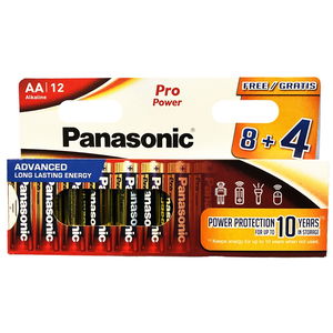 Panasonic LR6PPG/12HH 8+4F SMART PRO POWER alkáli tartós elem, AA (ceruza), 12 db/bliszter termék fő termékképe