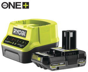 Ryobi RC18120-120C 18V ONE+ kompakt töltő és 1 db Lithium+ Li-ion akkumulátor, 18 V, 2.0 Ah termék fő termékképe