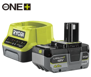 Ryobi RC18120-140X 18V ONE+ kompakt töltő és 1 db Lithium+ Li-ion akkumulátor, 18 V, 4.0 Ah termék fő termékképe