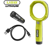 Ryobi RML4-120G akkus nagyítólámpa (1 x 2.0 Ah USB Li-ion akkuval)