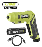 Ryobi RSDP4-120G akkus forgófejű csavarozó (1 x 2.0 Ah USB Li-ion akkuval)