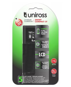 Uniross UCX004 LCD-s gyorstöltő Li-ion / Ni-MH / LiFePO4 akkuk töltésére termék fő termékképe