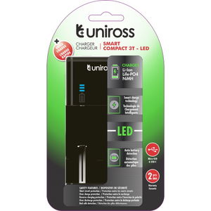 Uniross UCX006 LED-es gyorstöltő Li-ion / Ni-MH / LiFePO4 akkuk töltésére termék fő termékképe