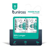 Uniross LR20 POWER PLUS 1.5V alkáli tartós elem, D (góliát), 2 db/bliszter