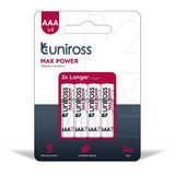 Uniross LR03 MAX POWER 1.5V alkáli tartós elem, AAA (micro), 4 db/bliszter