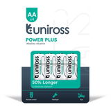 Uniross LR6 POWER PLUS 1.5V alkáli tartós elem, AA (ceruza), 4 db/bliszter