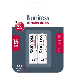 Uniross FR6 1.5V lítium elem, AA (ceruza), 2 db/bliszter termék fő termékképe