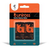 Uniross R14 1.5V szén-cink elem, C (baby), 2 db/bliszter