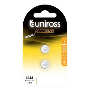 Uniross LR1154, AG13, LR44 1.5V alkáli gombelem, 2 db/bliszter termék fő termékképe