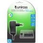 Uniross Univerzális adapter, 3-12 V, 6-féle csatlakozó, 600 mA, 7.2 W, EU