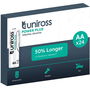 Uniross LR6 POWER PLUS 1.5V alkáli tartós elem, AA (ceruza), 24 db/csomag