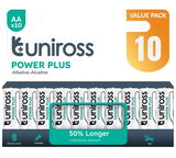 Uniross LR6 POWER PLUS 1.5V alkáli tartós elem, AA (ceruza), 10 db/bliszter