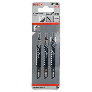 Bosch 2608637559 U 111 D Basic for Wood szúrófűrészlap 3db termék fő termékképe