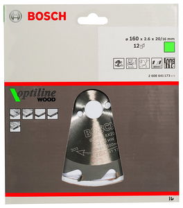 Bosch 2608641173 körfűrészlap 160x20/16mm Z=12 termék fő termékképe