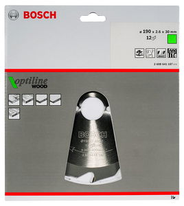 Bosch 2608641187 körfűrészlap 190x30mm Z=12 termék fő termékképe