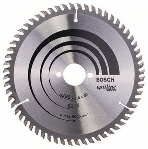 Bosch 2608641188 körfűrészlap 190x30mm Z=60 termék fő termékképe