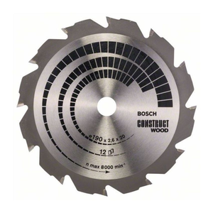 Bosch 2608641201 körfűrészlap 190x20mm Z=12 termék fő termékképe