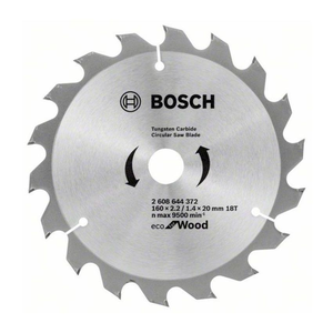 Bosch 2608644372 Eco for Wood körfűrészlap 160x20mm Z=18 termék fő termékképe