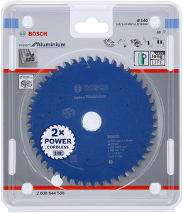 Bosch 2608644536 Expert for Aluminium körfűrészlap 140x20mm Z=48 termék fő termékképe