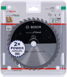 Bosch 2608837682 körfűrészlap 165x15,875mm Z=36 termék fő termékképe