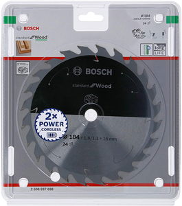 Bosch 2608837698 körfűrészlap 184x16mm Z=24 termék fő termékképe