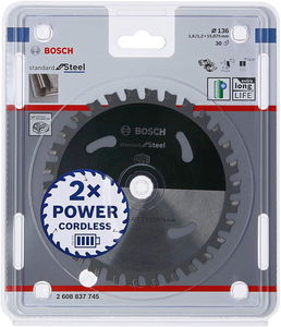 Bosch 2608837745 körfűrészlap 136x15,875mm Z=30 termék fő termékképe