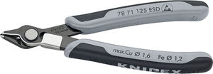 Elektronikai oldalcsípő fogó, Super-Knips, ESD 125 mm/0,2-1,6 mm, barnított termék fő termékképe