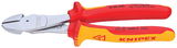 KNIPEX Szigetelt oldalcsípő fogó, erő, kétkomponensű nyél 180 mm, 1000V