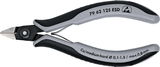 Elektronikai oldalcsípő fogó, precíziós, ESD 125 mm/0,1-1,3 mm, hegyes fej