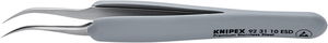 Precíziós csipesz, hajlított, INOX, ESD, gumi nyél 122 mm, tu hegyes, 7.SA.DRG termék fő termékképe