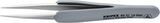 Precíziós csipesz, egyenes INOX, ESD, gumi nyél 123 mm, hegyes, 00.SA.DRG
