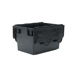 68LTR nagy teherbírású EURO LÁDÁK FEDÉLLEL - fekete termék fő termékképe