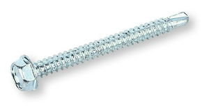 DIN 7504 Hatlapfejű önfúró lemezcsavar+gumis alátét, Acél, Barnásvörös  4,8x19 RAL3011 termék fő termékképe