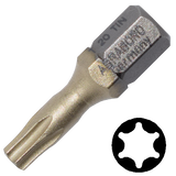Abraboro T 25 x 25 mm Torx SUPRA-TIN bit, 10 db/csomag
