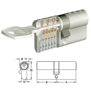 ELZETT X-11 matt-nikkel hengerzárbetét, 30+45 mm termék fő termékképe