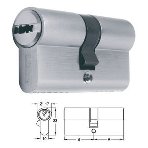 ELZETT X-6 matt-nikkel hengerzárbetét, 30+30 mm termék fő termékképe