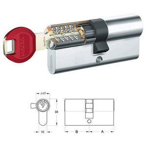 KABA experT matt-nikkel hengerzárbetét, 30+30 mm termék fő termékképe