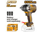 INGCO Akkus ütvecsavarozó 1/2" 850 Nm szénkefe nélküli 20 V (akku és töltő nélkül)