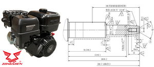  ZONGSHEN   MEGHAJTÓ MOTOR ZONGSHEN GB420 420cc 13,0 KÚPOS TENGELY ELEKTROMOS INDÍTÓ  termék fő termékképe